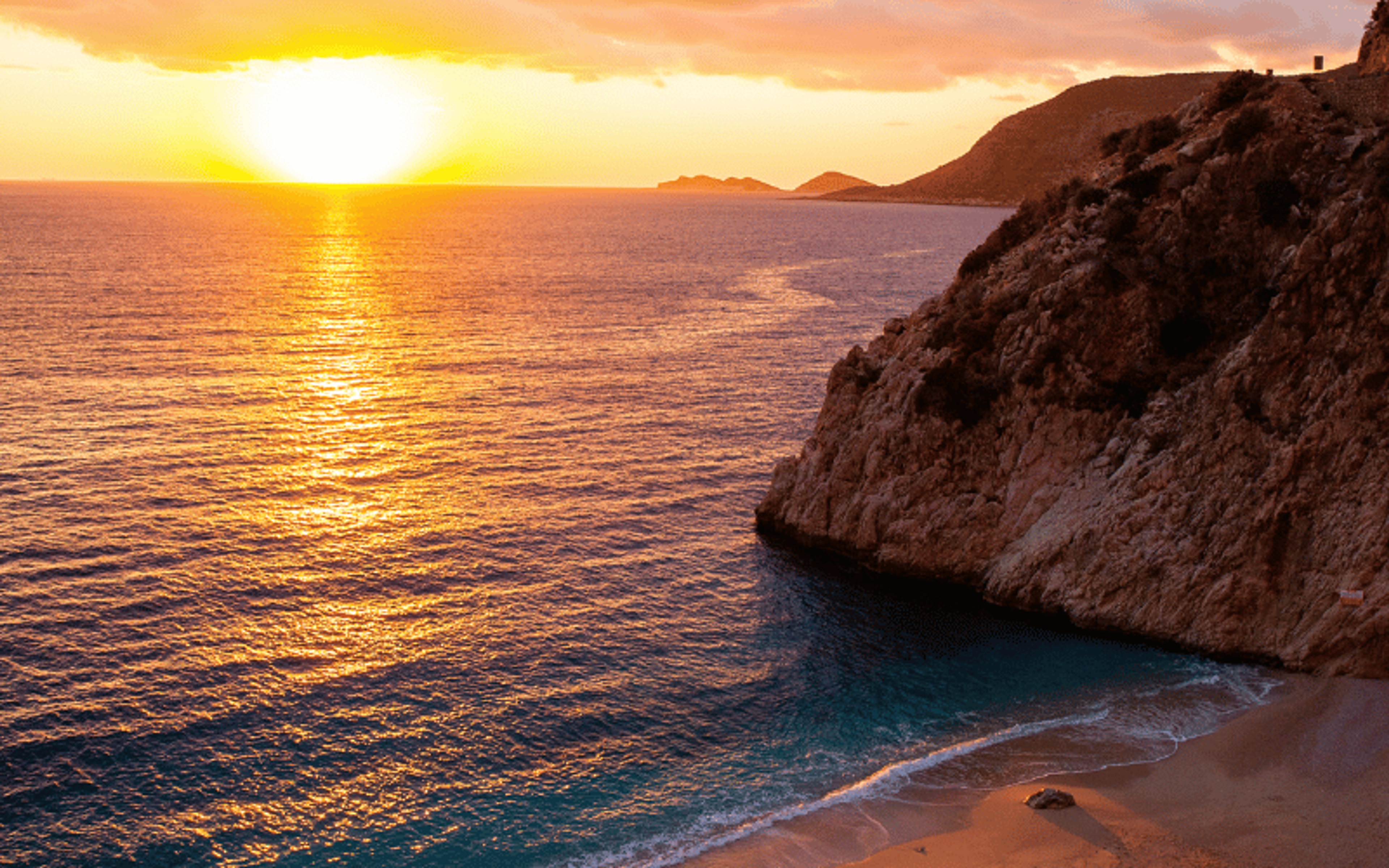 Kaputaş beach sunset