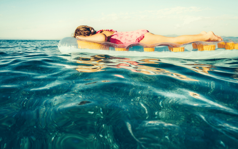 sea bed and child
