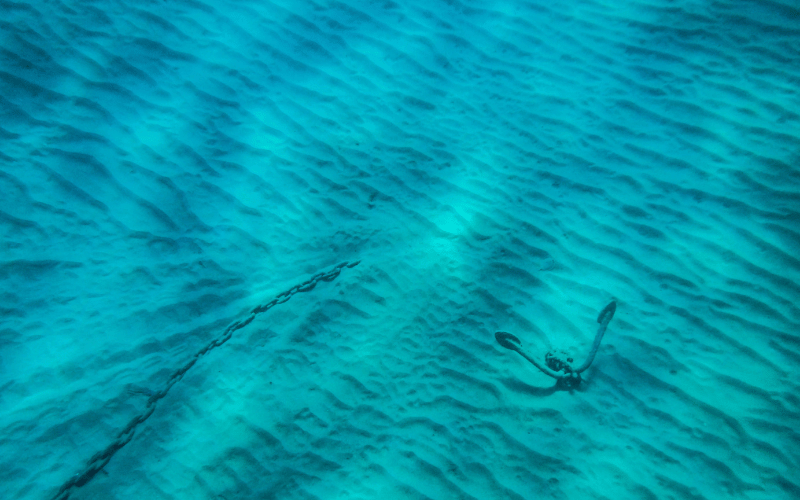 Anchor in the sea